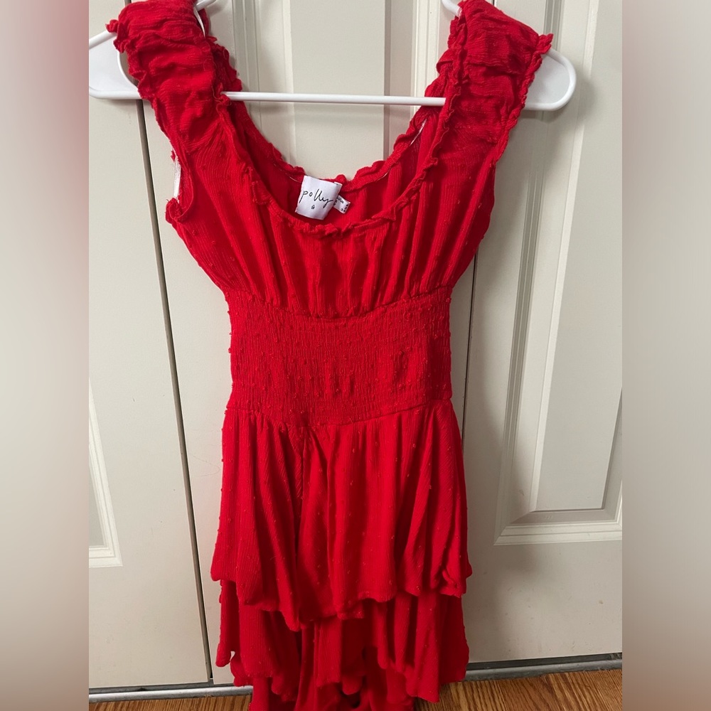 COPY - Princess Polly The Love Galore Romper Red.